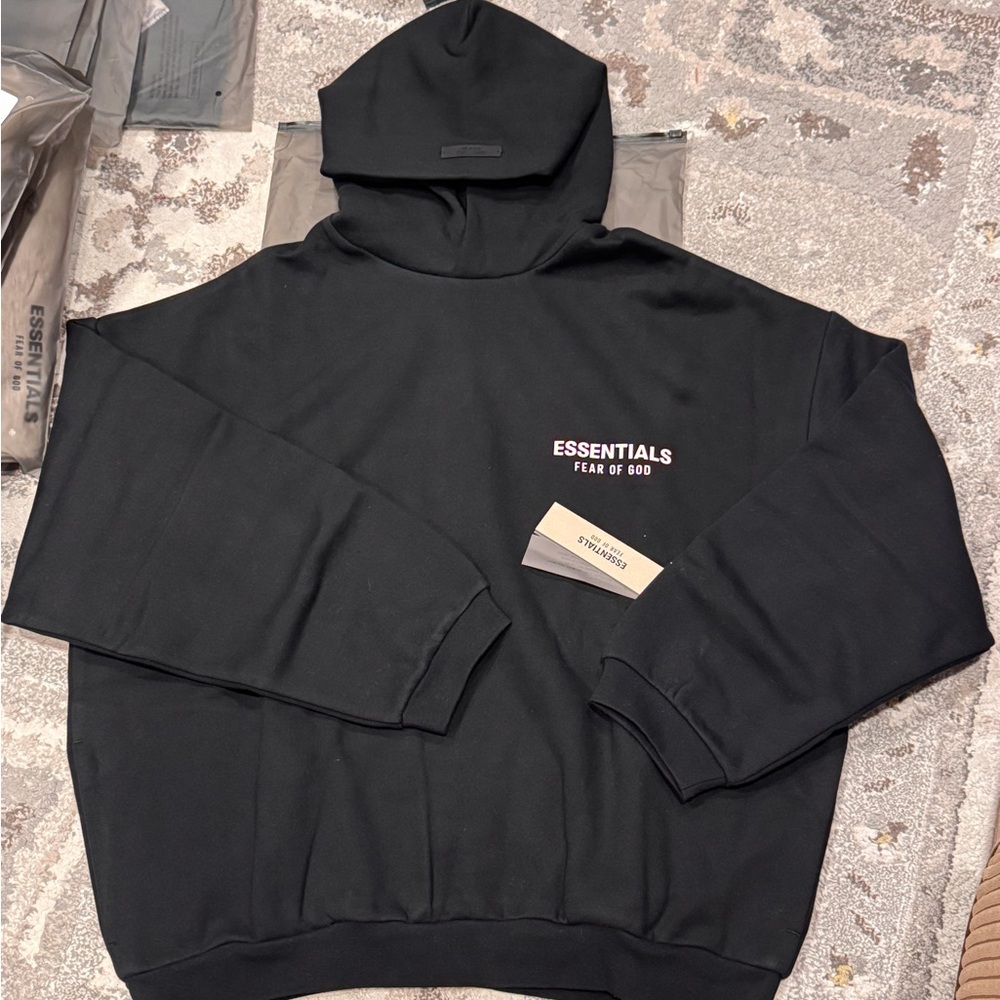 NEW Fear of God BLACK FE24 Essentials Hoodies sweatshirts size L